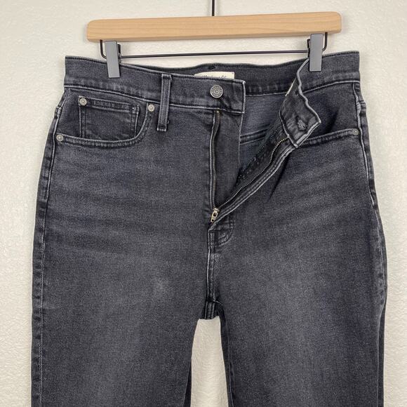 Madewell The Perfect Vintage Jean Washed Black Size 30 Frayed Hem Classic Denim - Picture 7 of 12